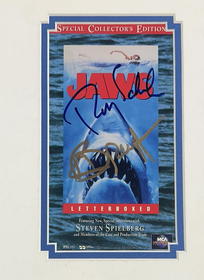 Jaws Cast Signed Framed Movie Poster Collage Photo 11 Auto Roy Scheider PSA LOA