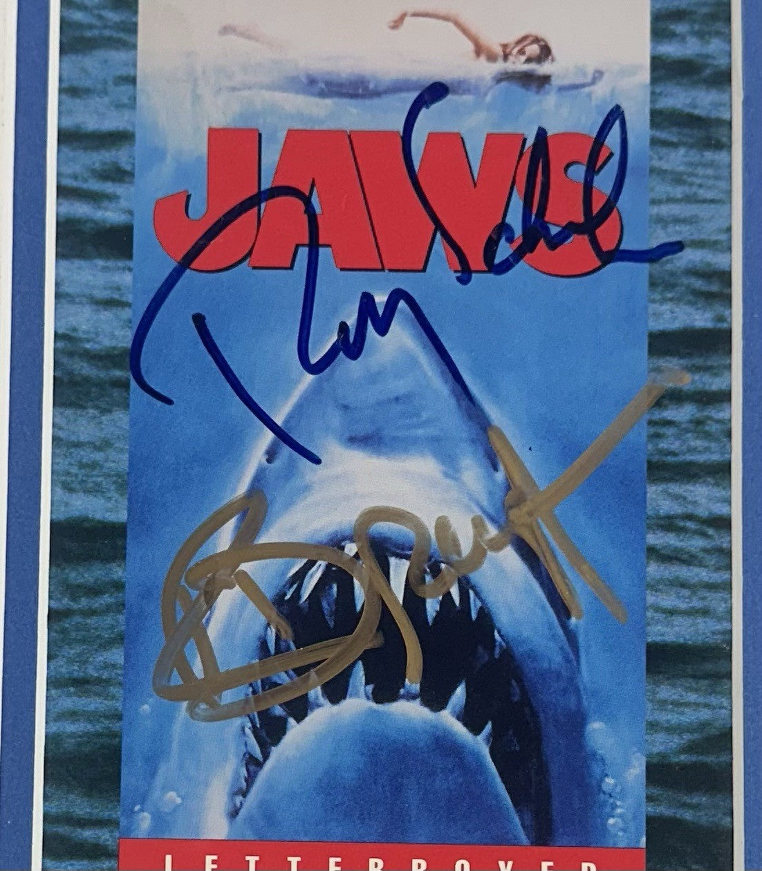 Jaws Cast Signed Framed Movie Poster Collage Photo 11 Auto Roy Scheider PSA LOA