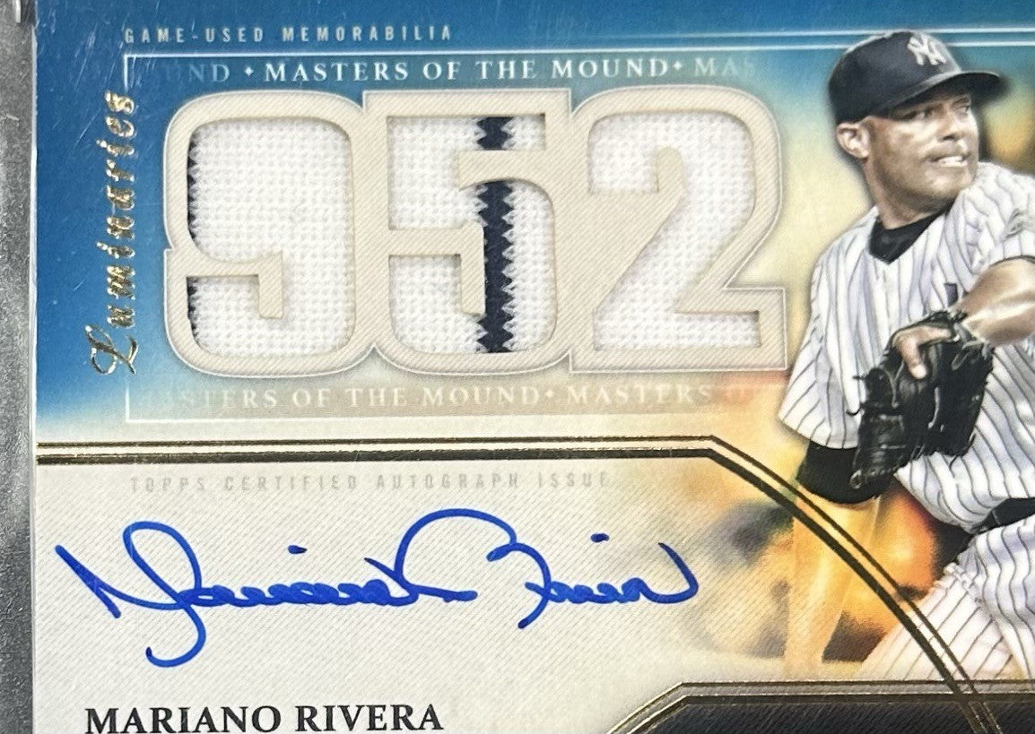 2020 Topps Luminaries Masters of Mound Mariano Rivera Auto Relic 1/10 Sealed HOF