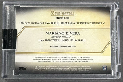 2020 Topps Luminaries Masters of Mound Mariano Rivera Auto Relic 1/10 Sealed HOF