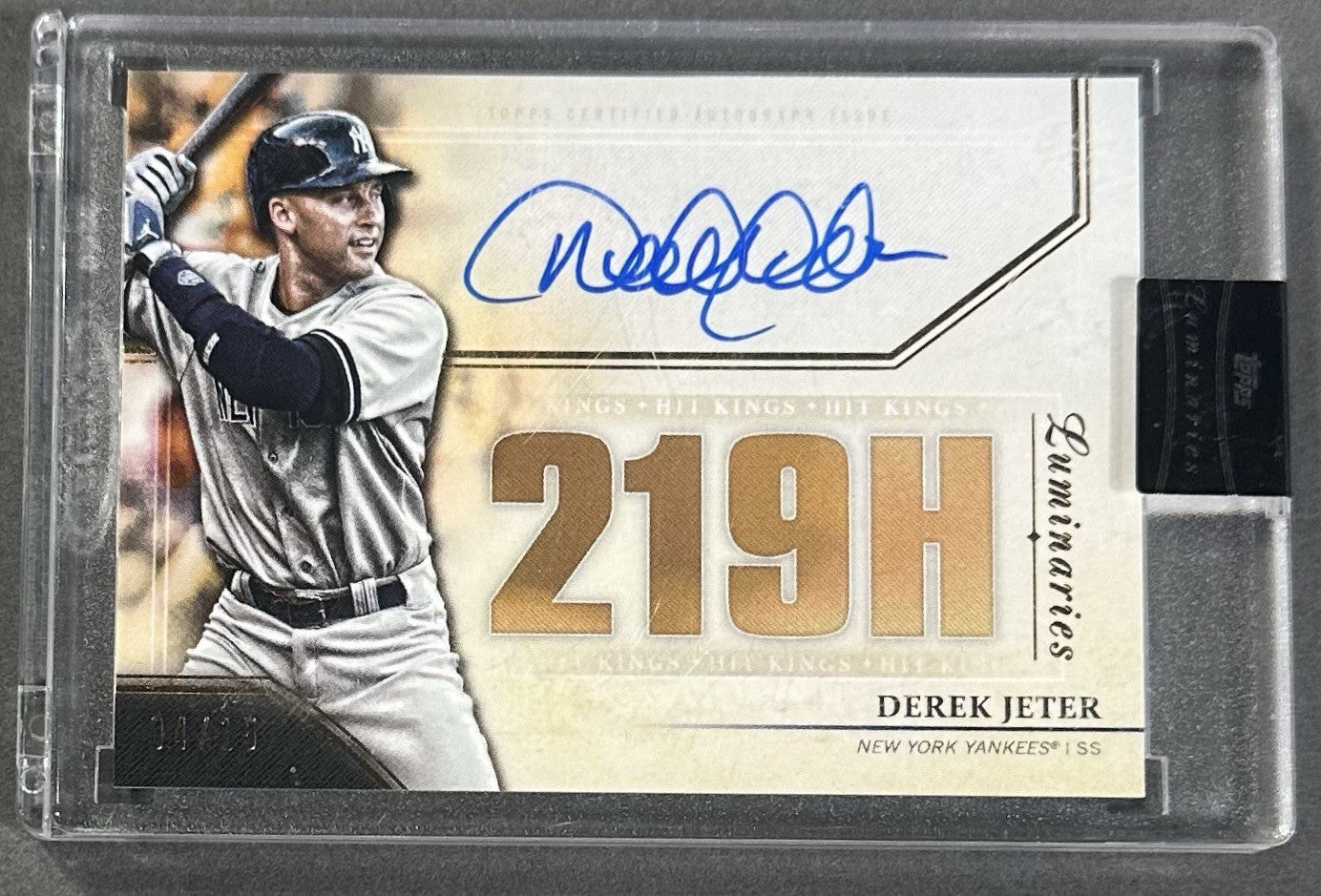 2020 Topps Luminaries Hit Kings Derek Jeter Mint Auto /15 NY Yankees Sealed HOF