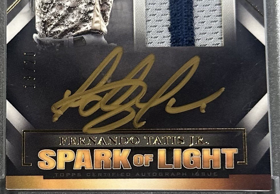 2021 Topps Luminaries Fernando Tatis Jr Spark Light Patch Auto /20 Sealed Padres