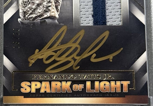 2021 Topps Luminaries Fernando Tatis Jr Spark Light Patch Auto /20 Sealed Padres