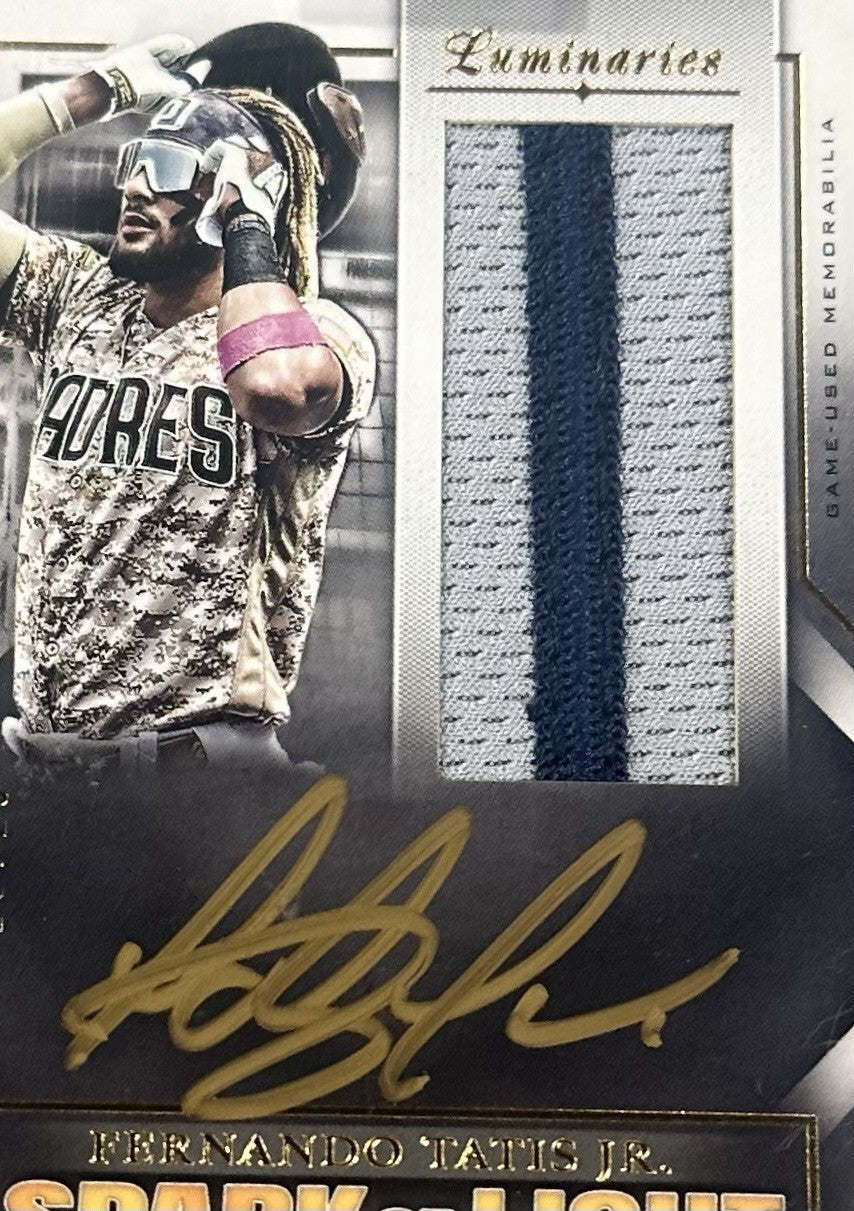 2021 Topps Luminaries Fernando Tatis Jr Spark Light Patch Auto /20 Sealed Padres