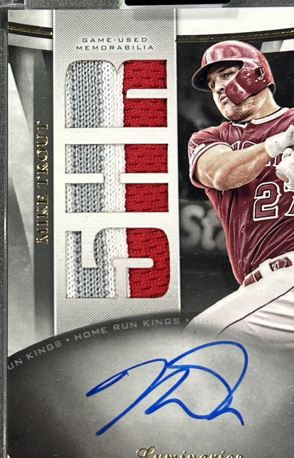 2021 Topps Luminaries Home Run Kings Mike Trout Auto 5HR Relic /15 Angels Sealed