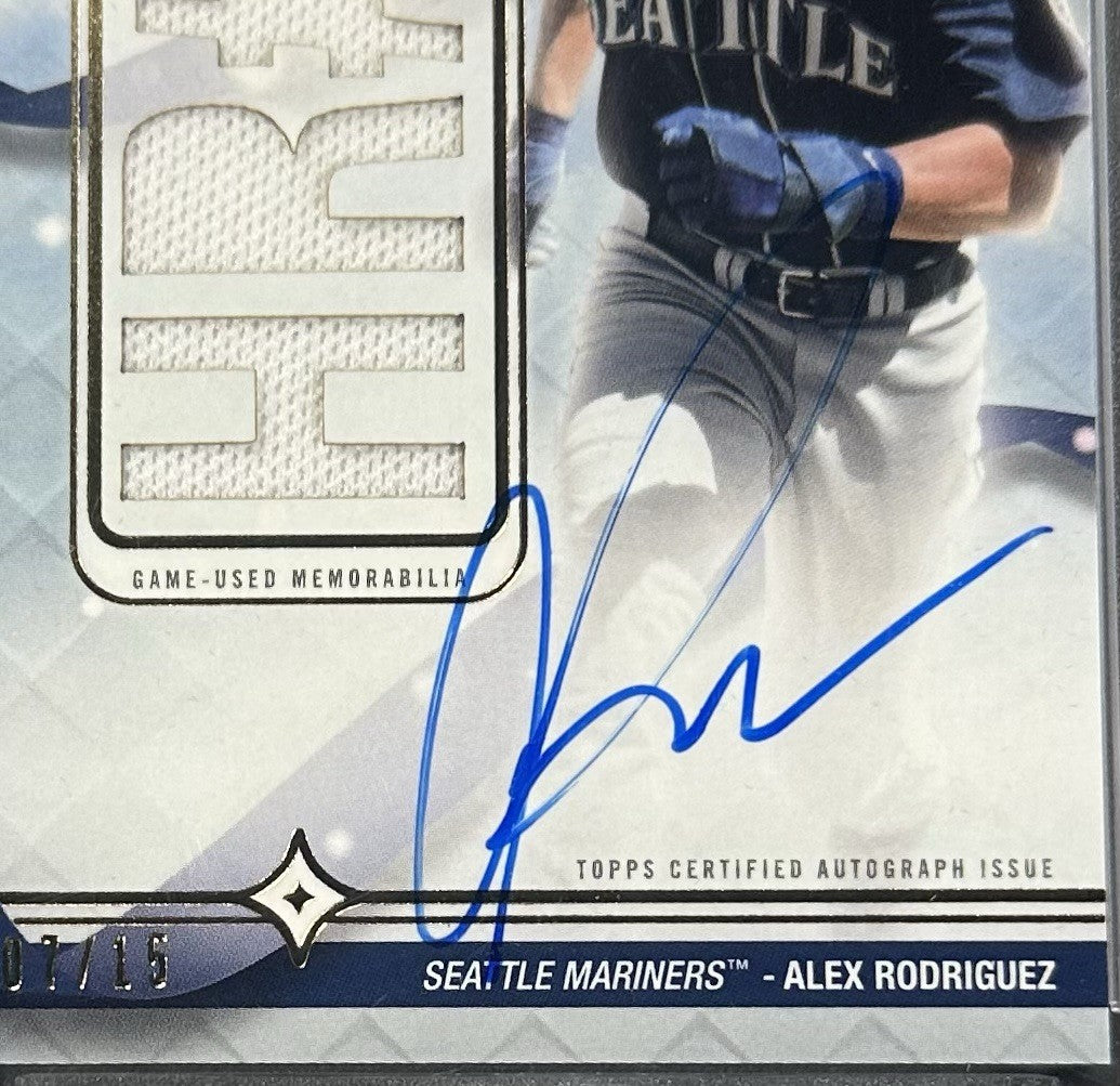 2023 Topps Luminaries Home Run Kings Alex Rodriguez 1st HR Auto Patch /15 Sealed