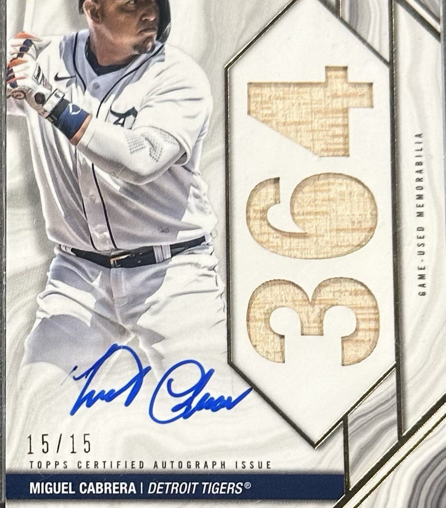 2022 Topps Luminaries Home Run Kings Miguel Cabrera Auto Relic 15/15 Sealed