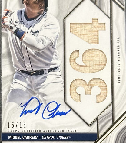 2022 Topps Luminaries Home Run Kings Miguel Cabrera Auto Relic 15/15 Sealed