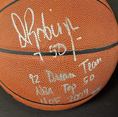 David Robinson Signed Spalding I/O Basketball Spurs HOF Dream Team Auto Steiner