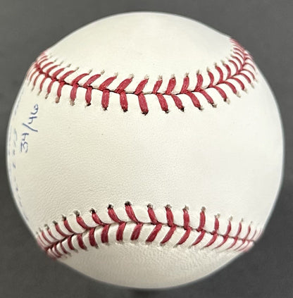 Andy Pettitte Signed MLB Baseball #46 Logo LE 1995-2003 Years Auto Steiner COA