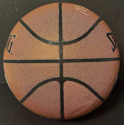 Moses Malone Signed Spalding I/O Basketball 76ers #2 2001 HOF Autograph Holo COA