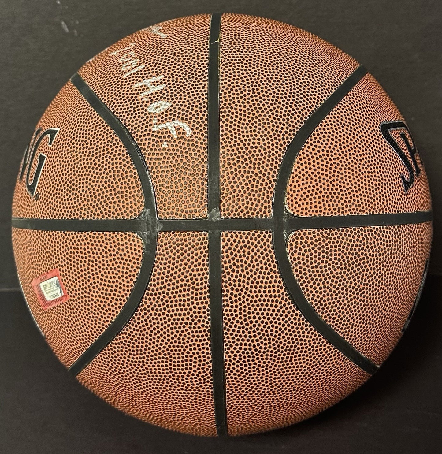 Moses Malone Signed Spalding I/O Basketball 76ers #2 2001 HOF Autograph Holo COA