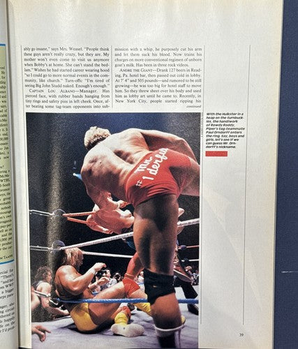 Hulk Hogan WWE WWF Wrestling 1st Sports Illustrated Magazine Rookie Mat Mania