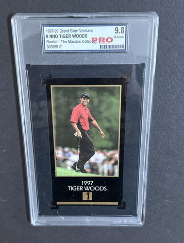 1997-99 Grand Slam Ventures Tiger Woods The Masters Rookie PRO 9.8 Mint Rc