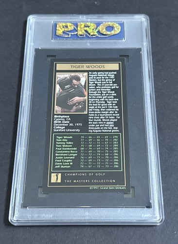 1997-99 Grand Slam Ventures Tiger Woods The Masters Rookie PRO 9.8 Mint Rc
