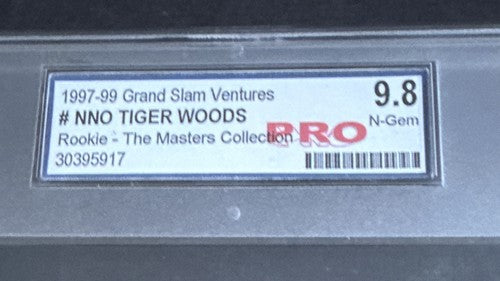 1997-99 Grand Slam Ventures Tiger Woods The Masters Rookie PRO 9.8 Mint Rc