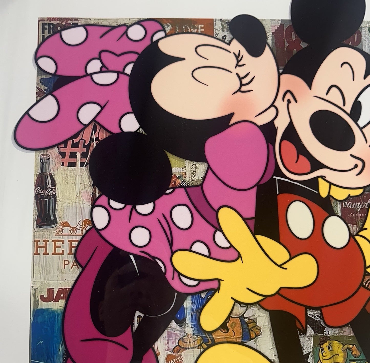 Mickey Mouse Minnie Mouse 3D 26x26 Framed Photo I Love U Disney
