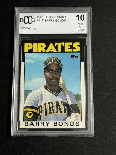 1986 Topps Traded # 11T Barry Bonds Rookie BCCG 10 MINT Rc Beckett Graded
