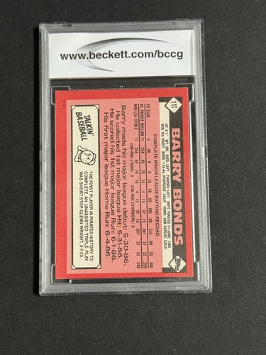 1986 Topps Traded # 11T Barry Bonds Rookie BCCG 10 MINT Rc Beckett Graded