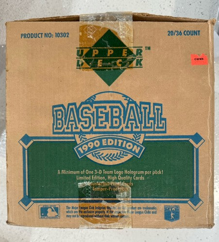 1990 Upper Deck Baseball Factory Sealed  20 Box Wax Case Sammy sosa Walker RC