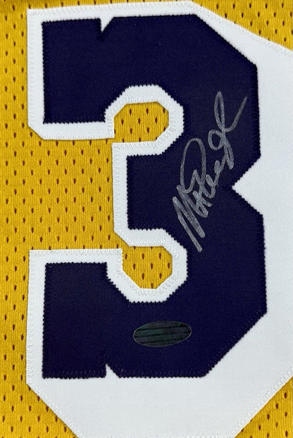 Magic Johnson Signed M+Ness Lakers Stat Rookie Jersey /32 Auto Steiner COA HOF