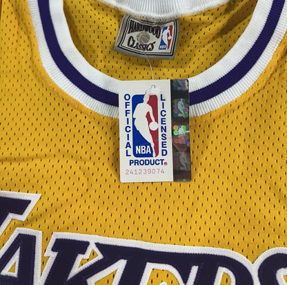 Magic Johnson Signed M+Ness Lakers Stat Rookie Jersey /32 Auto Steiner COA HOF