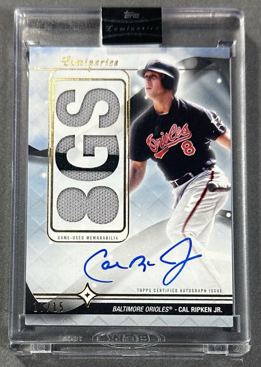2023 Topps Luminaries Home Run Kings Cal Ripken Jr Mint Auto Patch /15 Sealed