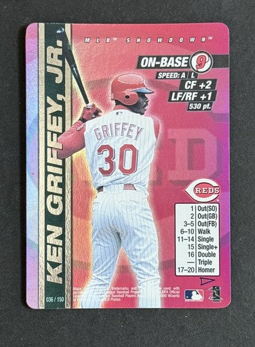 2000 MLB Showdown Ken Griffey Jr. Pennant Run Unlimited Holo Foil #36 Rare