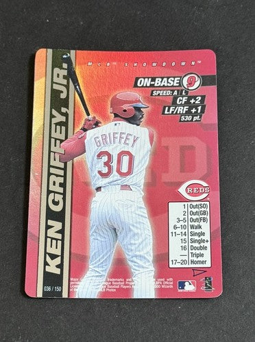 2000 MLB Showdown Ken Griffey Jr. Pennant Run Unlimited Holo Foil #36 Rare