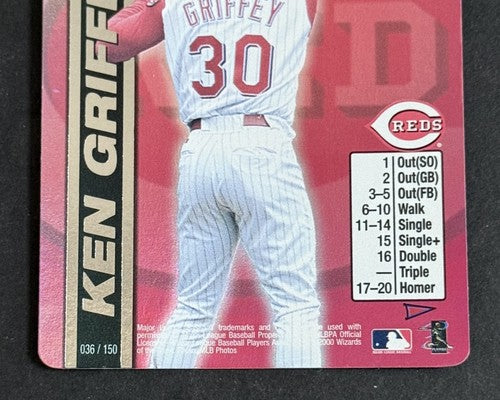 2000 MLB Showdown Ken Griffey Jr. Pennant Run Unlimited Holo Foil #36 Rare