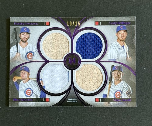 2024 TOPPS MUSEUM SWANSON BELLINGER HOERNER SUZUKI /15 PRIMARY PIECES Jersey
