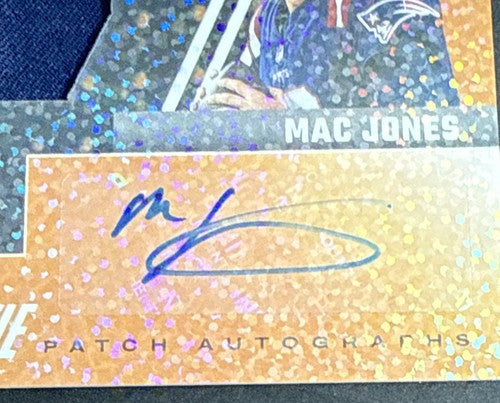2021 Panini Zenith Rookie Logo Patch Mint Auto Mac Jones #85 Sparkle /30 Nice