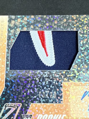 2021 Panini Zenith Rookie Logo Patch Mint Auto Mac Jones #85 Sparkle /30 Nice