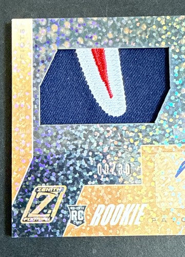 2021 Panini Zenith Rookie Logo Patch Mint Auto Mac Jones #85 Sparkle /30 Nice