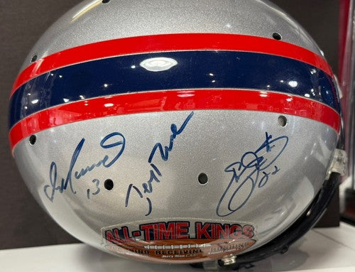 Dan Marino Emmitt Smith Jerry Rice Signed Pro All Time Kings Helmet Tristar /30