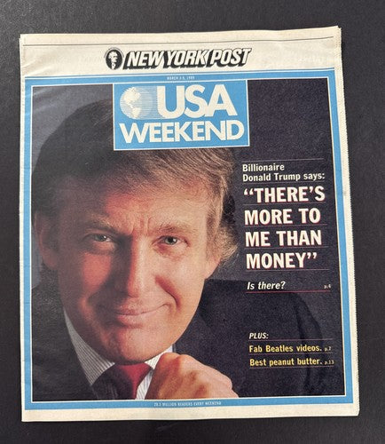 DONALD TRUMP New York Post Usa Weekend March 1989 Newspaper Billionaire