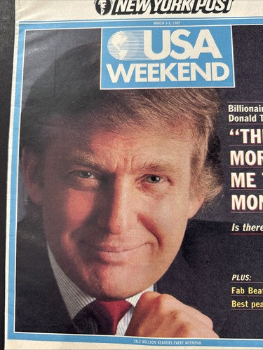 DONALD TRUMP New York Post Usa Weekend March 1989 Newspaper Billionaire