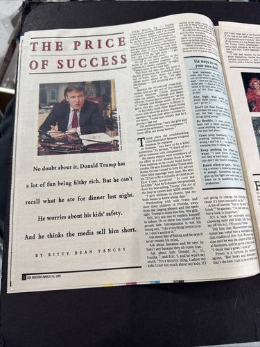 DONALD TRUMP New York Post Usa Weekend March 1989 Newspaper Billionaire