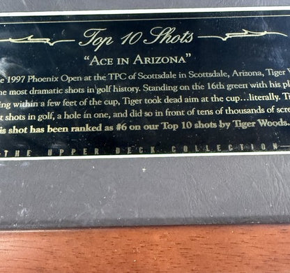 Tiger Woods Signed 12x16 Framed Golf Photo Ace In Arizona Mint Auto 7/10 UDA COA