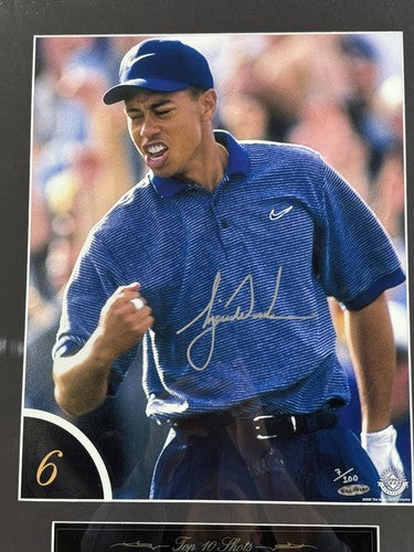 Tiger Woods Signed 12x16 Framed Golf Photo Ace In Arizona Mint Auto 7/10 UDA COA