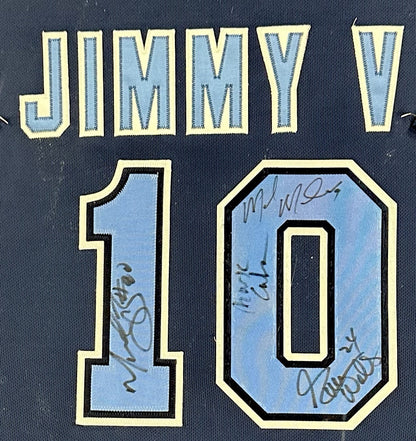 Jimmy V Valvano Dallas Reebok Jersey Framed Mark Cuban Signed Modano Auto Coa