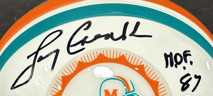 Larry Csonka Signed 1972 Model Dolphins Mini Helmet HOF 87 Autograph Steiner COA