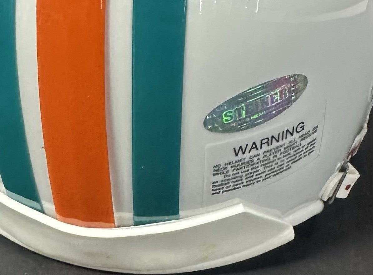 Larry Csonka Signed 1972 Model Dolphins Mini Helmet HOF 87 Autograph Steiner COA