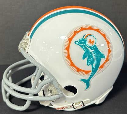 Larry Csonka Signed 1972 Model Dolphins Mini Helmet HOF 87 Autograph Steiner COA