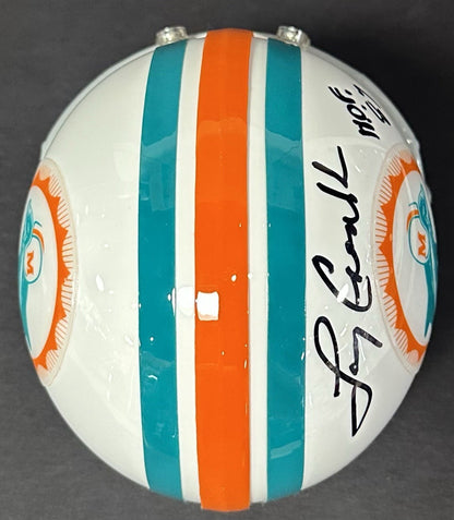 Larry Csonka Signed 1972 Model Dolphins Mini Helmet HOF 87 Autograph Steiner COA
