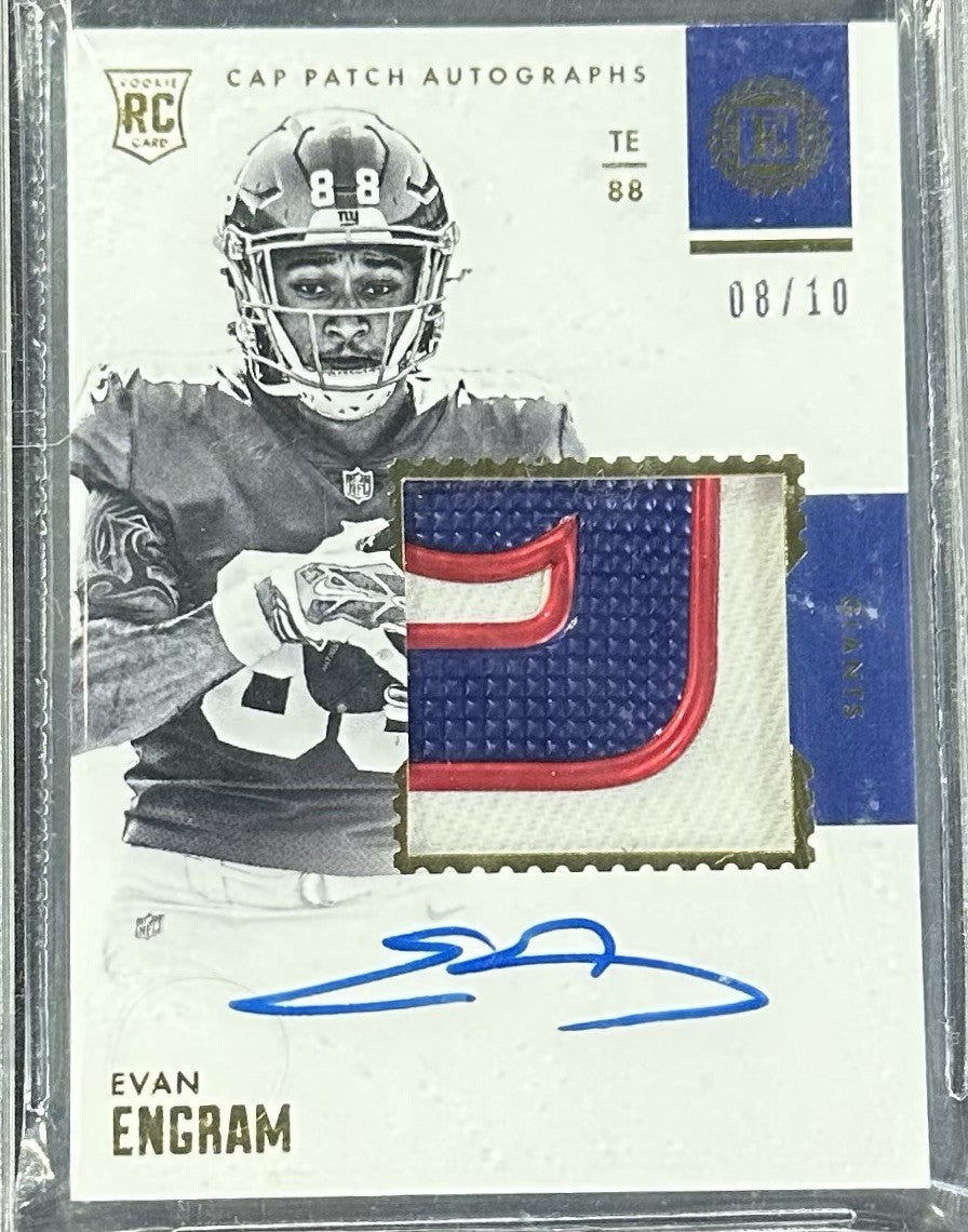 2017 Panini Encased Evan Engram RC Rookie Cap Patch Auto Gold /10 BGS 9.5/10 RPA