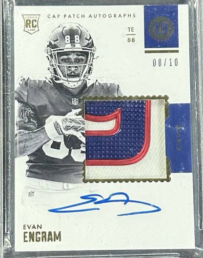 2017 Panini Encased Evan Engram RC Rookie Cap Patch Auto Gold /10 BGS 9.5/10 RPA