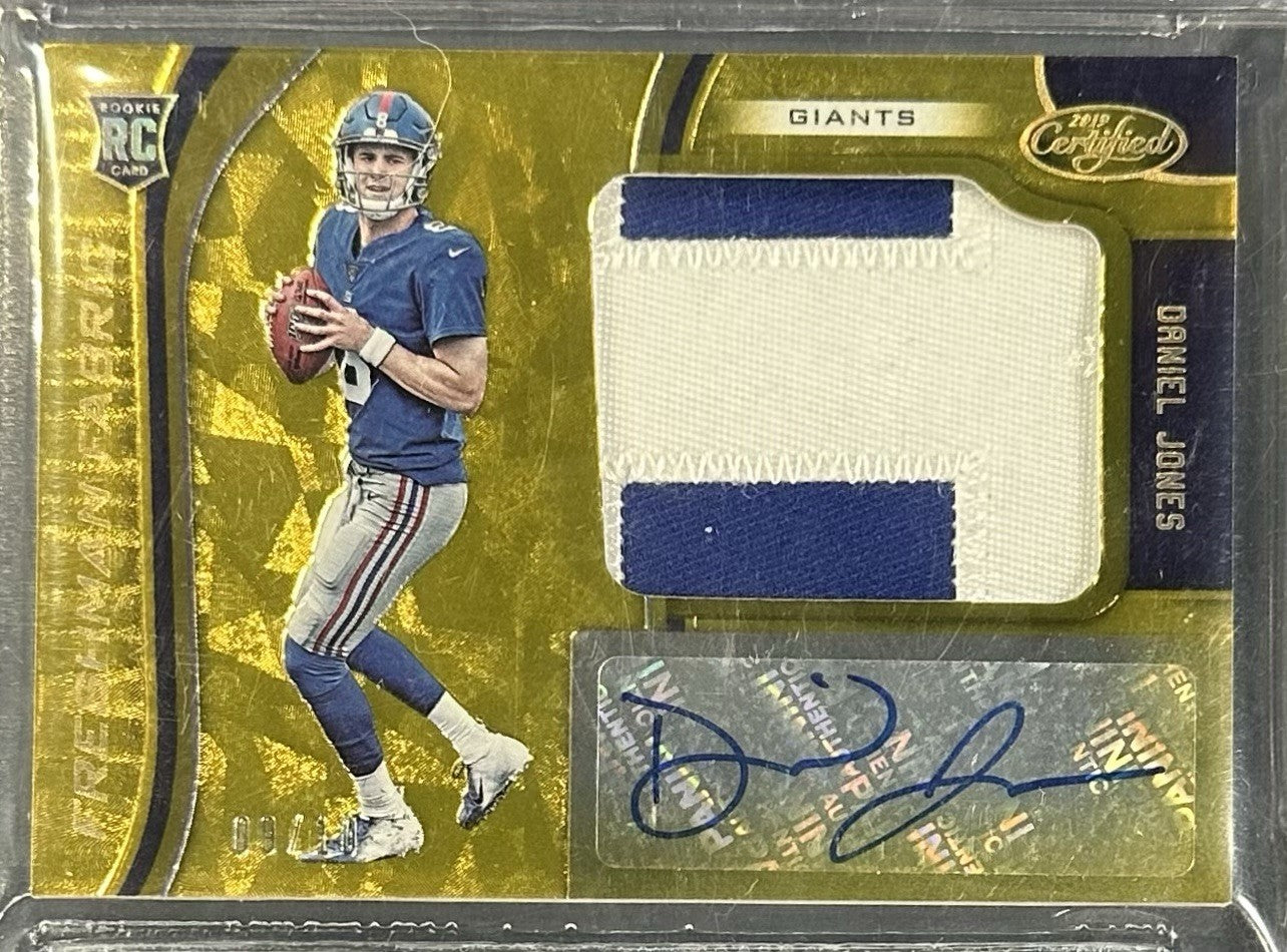 2019 Certified Daniel Jones Mirror Gold /10 Auto RPA Patch BGS 9.5/10 Colts RC