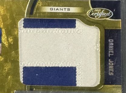 2019 Certified Daniel Jones Mirror Gold /10 Auto RPA Patch BGS 9.5/10 Colts RC