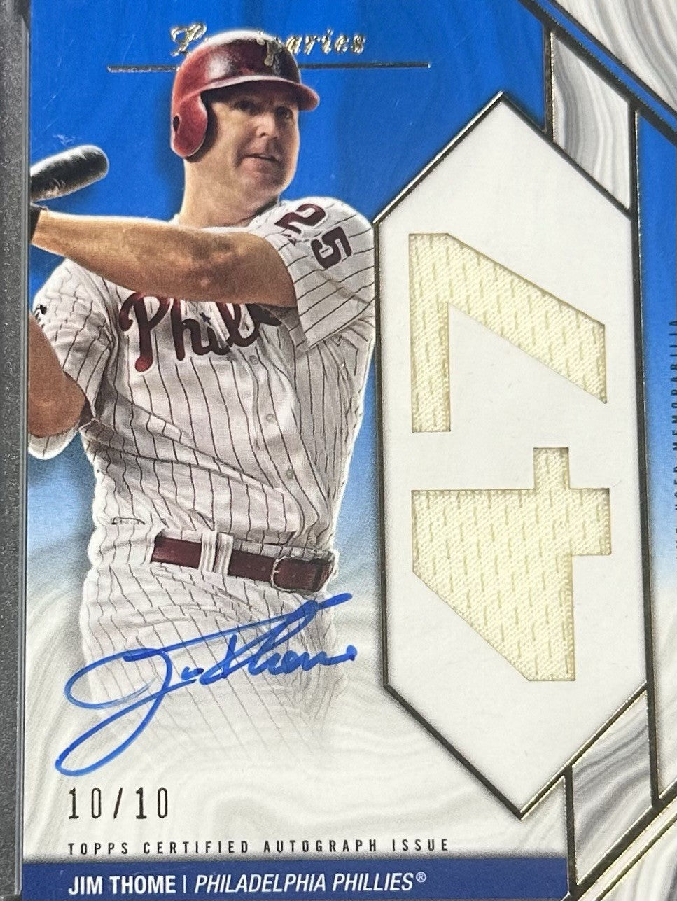 2022 Topps Luminaries HR Kings Jim Thome Auto Patch 10/10 HOF Sealed Phillies